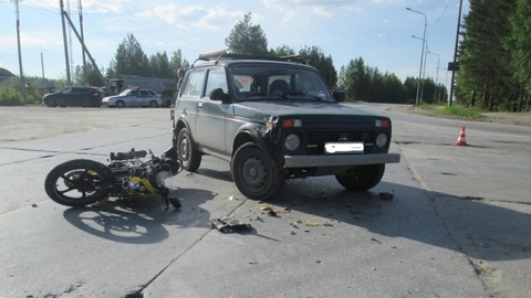 В Югре в столкновении внедорожника и мотоцикла пострадал юный байкер