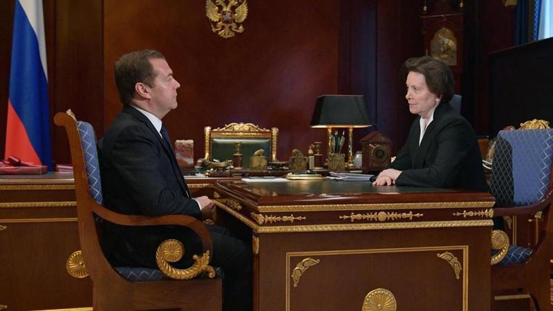 На приеме у премьера: Наталья Комарова встретилась с Дмитрием Медведевым