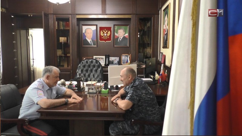 С рабочим визитом. Начальник УМВД Югры посетил Чеченскую республику