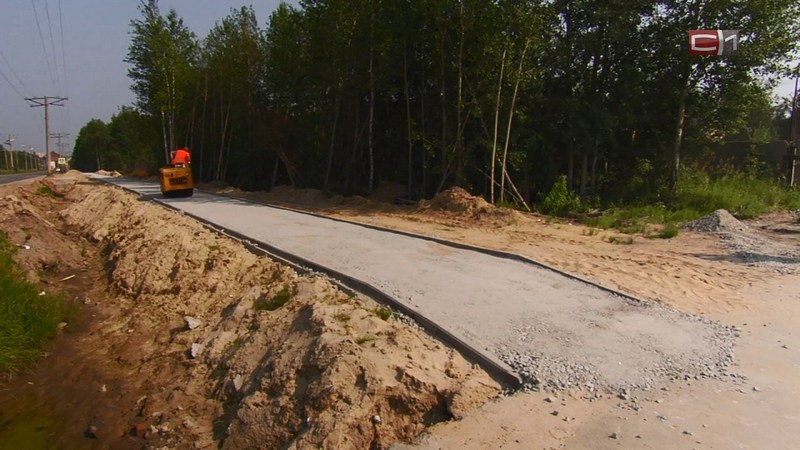 Вадим Шувалов проверил ход строительства новых тротуаров в Сургуте