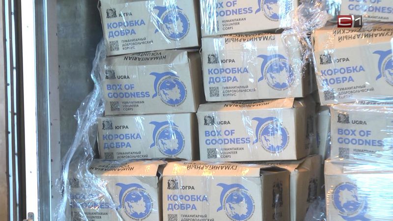 На склад Гумкорпуса Югры поступило 260 «Коробок добра» от мэрии Сургута