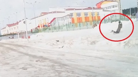 «Обычный день». В Ханты-Мансийске ураган валит людей с ног. ВИДЕО