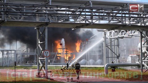 Крупный пожар на заводе "Лукойла": на момент возгорания на объекте находились 185 человек. ВИДЕО