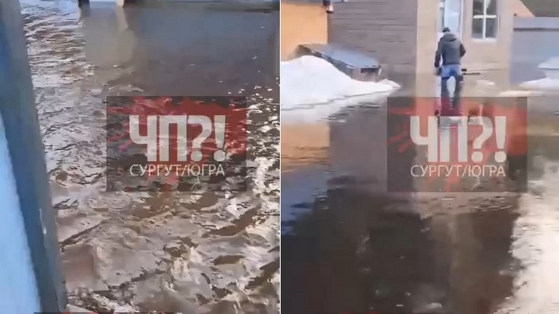 Река Черная затопила дачные участки СНТ «Газовик» в Сургуте