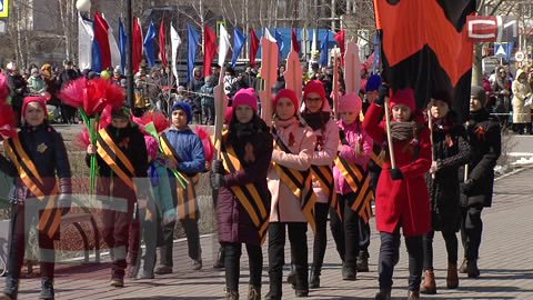 Парад, митинг, "Бессмертный полк". Сургутский район отмечает День Победы. ВИДЕО