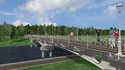 В сургутском "Кедровом логу" построят мост, который свяжет микрорайоны города с ДИ "Нефтяник"