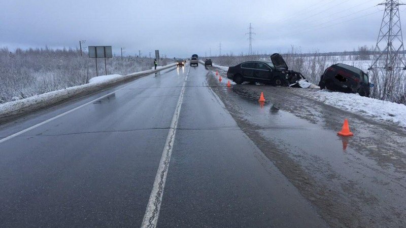 Причиной смертельного ДТП сегодня на автодороге Сургут-Нижневартовск могли стать погодные условия. ФОТО