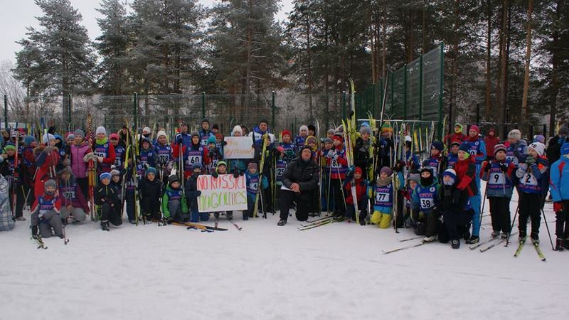 Без России нет Игр: юные лыжники Сургута поддержали акцию #NoRussiaNoGames