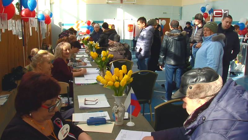 Большое оживление на избирательных участках царит в Сургуте