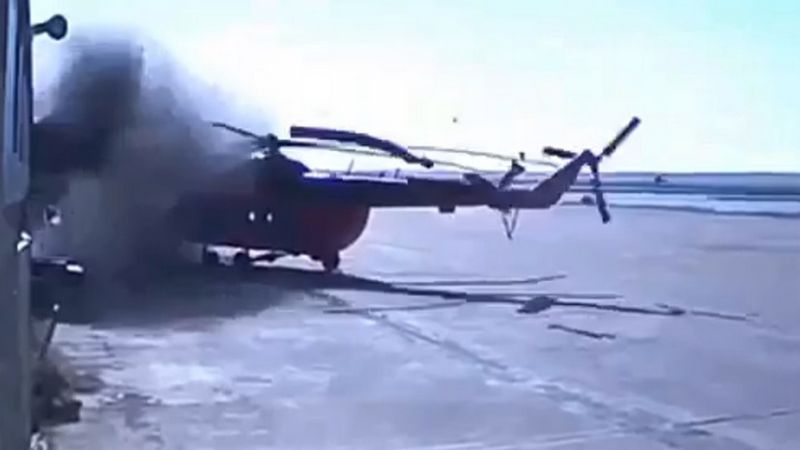 В Югре при взлете потерпел крушение МИ-8 авиаперевозчика из Твери