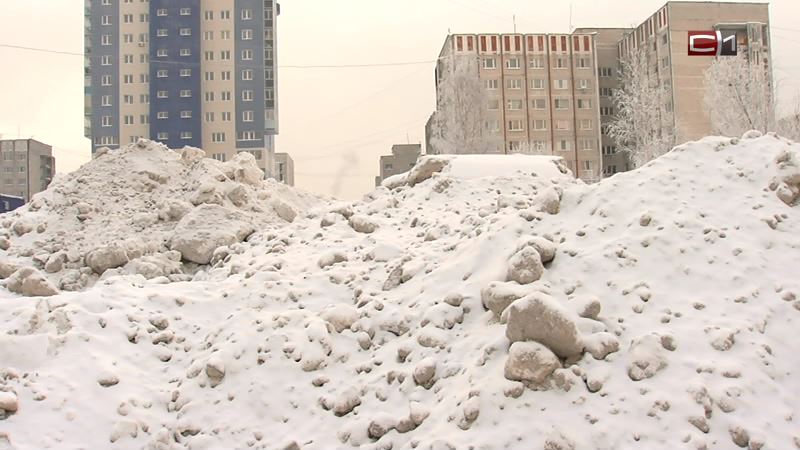 Жители сургутской многоэтажки негодуют — их двор превратили в снежный полигон