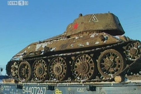 В Сургут прибыл танк Т-34, участвовавший в боях второй мировой войны 