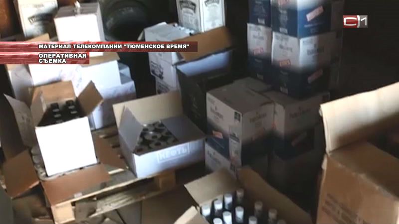 В одном из гаражей Тюмени нашли крупную партию контрафактного алкоголя 