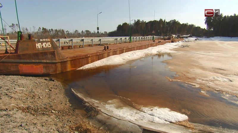 Сургутский район готовится к разведению понтонного моста из-за скорого ледохода