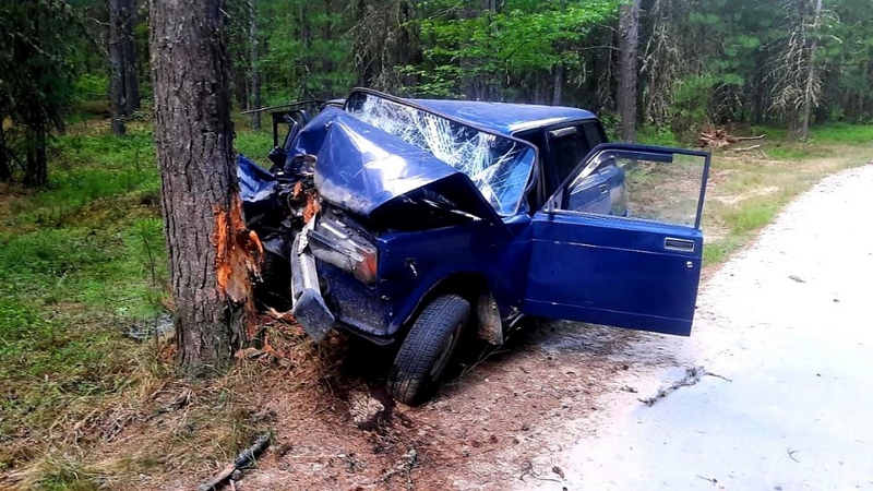 В Югре пьяный водитель на ВАЗе врезался в дерево, одна из пассажирок погибла