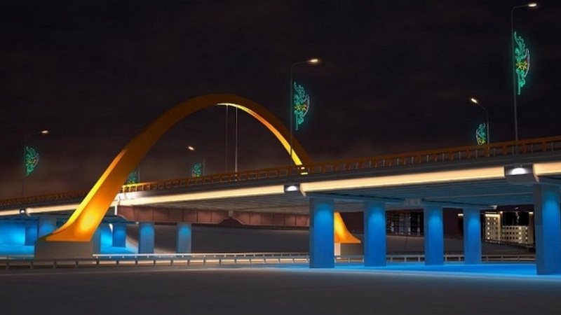 Мост на Аэрофлотской в Сургуте заиграет новыми красками