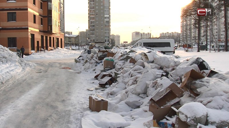 Сургутяне жалуются на скапливающийся мусор во дворах