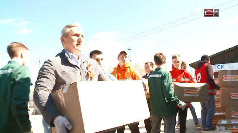 Губернатор Тюменской области поучаствовал в акции «Поезд помощи» жителям Донбасса