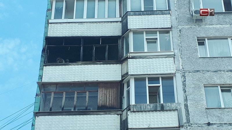 Пожар в многоэтажке Сургута: пламенем была объята квартира на 8 этаже