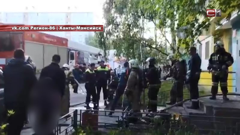Во время пожара в многоэтажке Нижневартовска сильно пострадал один из жильцов