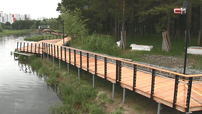 Работы по обустройству новой деревянной набережной Саймы завершат к осени 