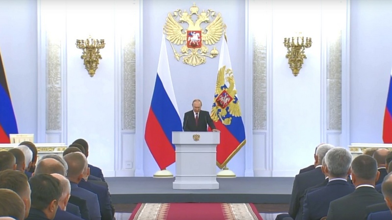«Наши граждане — навсегда»: Путин о вхождении в состав РФ четырех новых субъектов