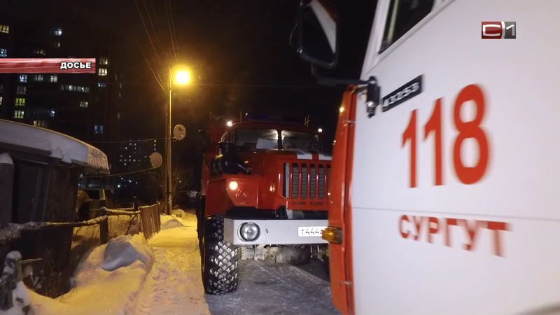 Три пожара в дачных кооперативах Сургута тушили в первый день нового года