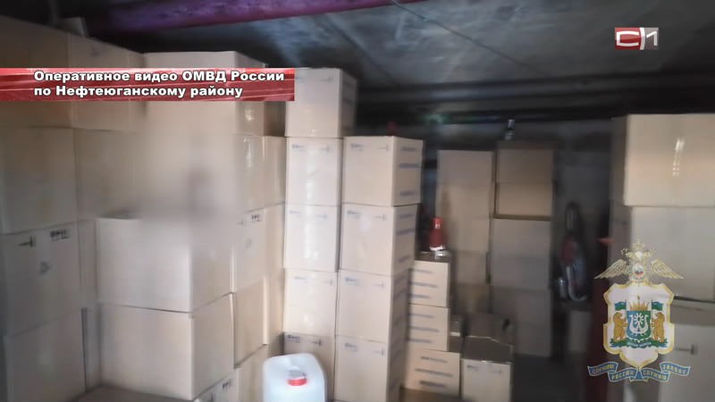 Три тонны алкоголя без маркировки обнаружено в гараже Нефтеюганска