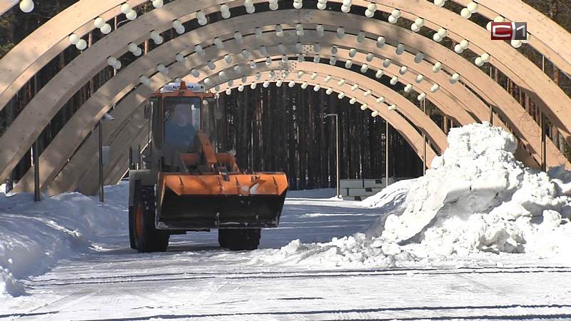 Гулять в парках станет комфортнее: пешеходные зоны Сургута очищают от снега