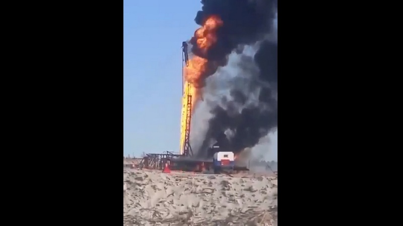 Огонь охватил нефтескважину на Ватьеганском месторождении в Югре
