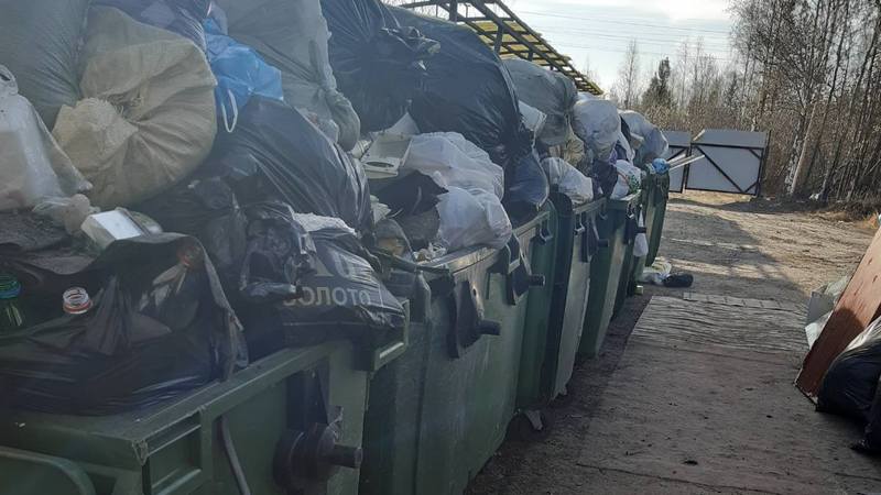 Сургутские дачники жалуются на скапливающийся в контейнерах мусор