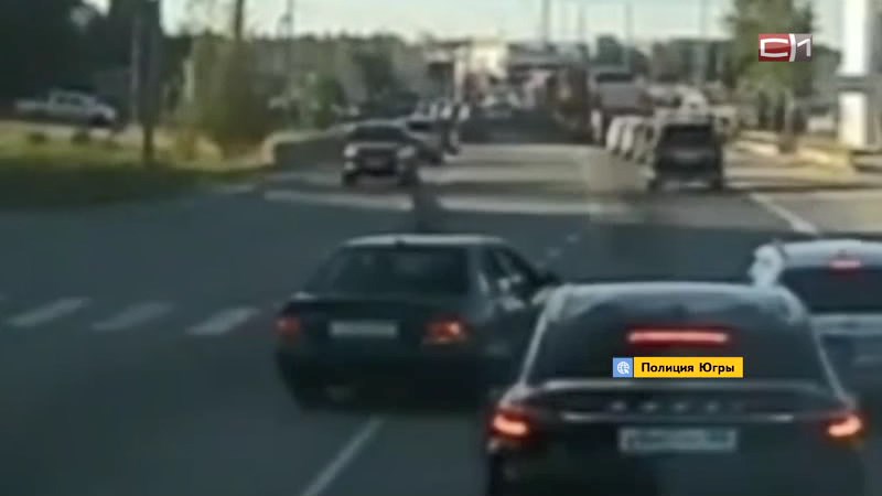 В Нефтеюганске 19-летний лихач чуть не сбил пешехода на «зебре»