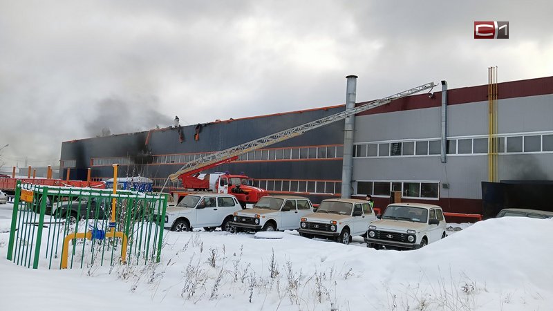 Внутри СТО — новые автомобили: на автобазе в Сургуте произошел пожар