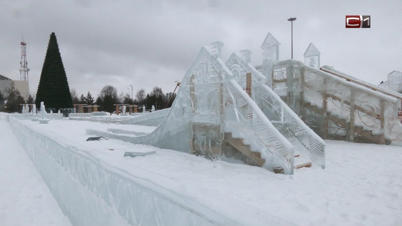 Где в Сургуте строят ледовые городки и горки