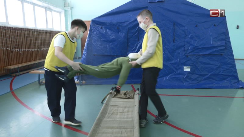 Лянторские школьники оттачивали во время квеста навыки по пожарной безопасности