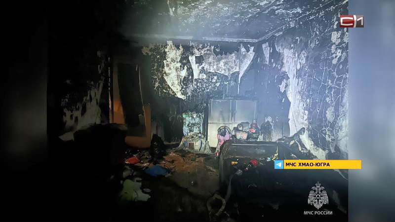 В Югре из пожара в пятиэтажном доме огнеборцы спасли 10 человек