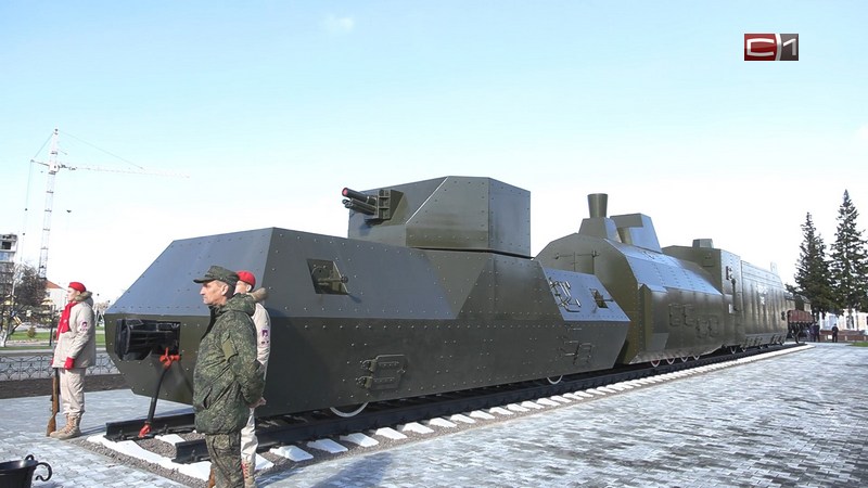 Памятник бронепоезду времен Великой Отечественной установили в Тюменской области