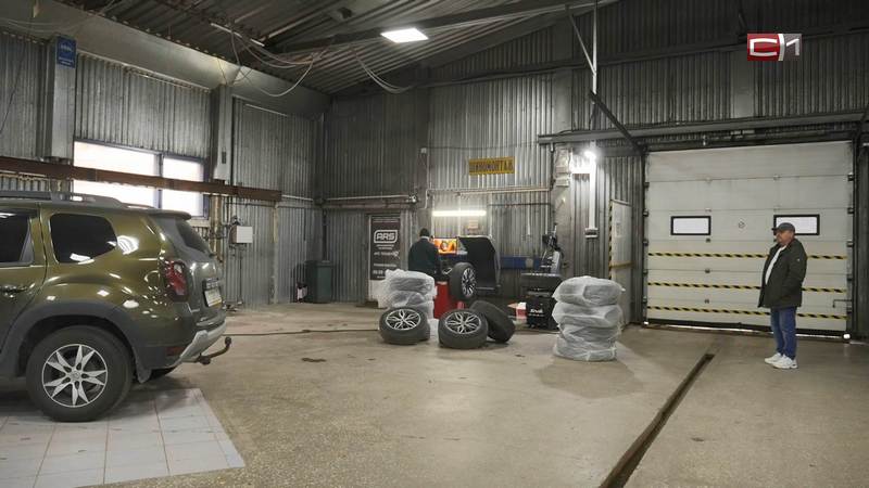 Автомобилисты Сургута устроили ажиотаж на шиномонтажках