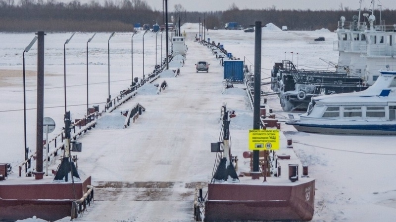 В Югре готовятся к закрытию наплавного моста через Обь