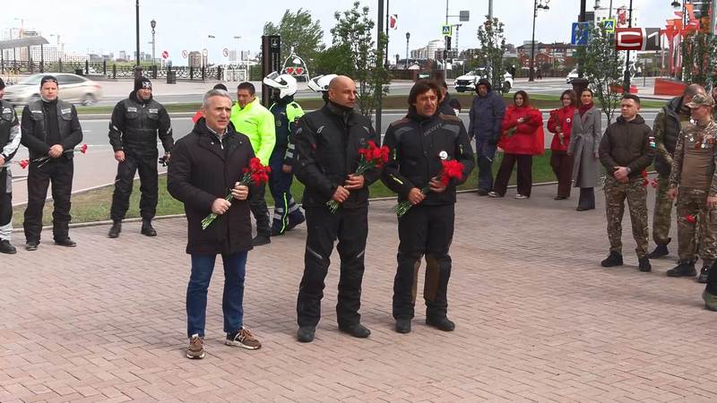 Полпред президента Артем Жога посетил Тюмень в ходе мотопробега ко Дню Победы