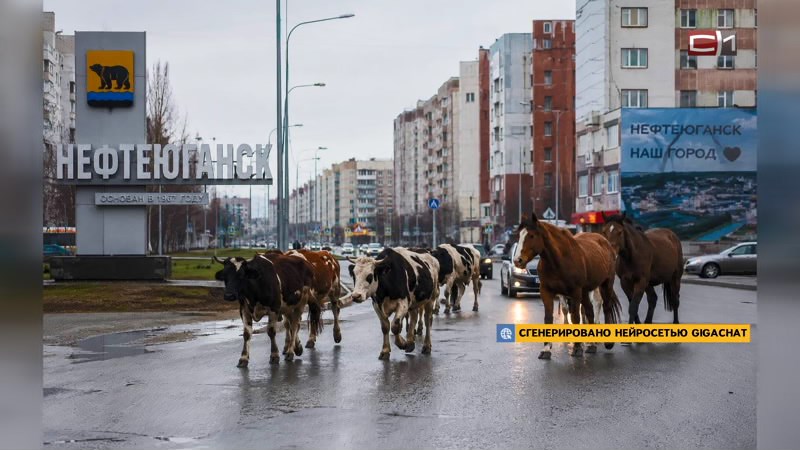Стадо вышло в город: в Югре разобрались с бесконтрольным выпасом скота