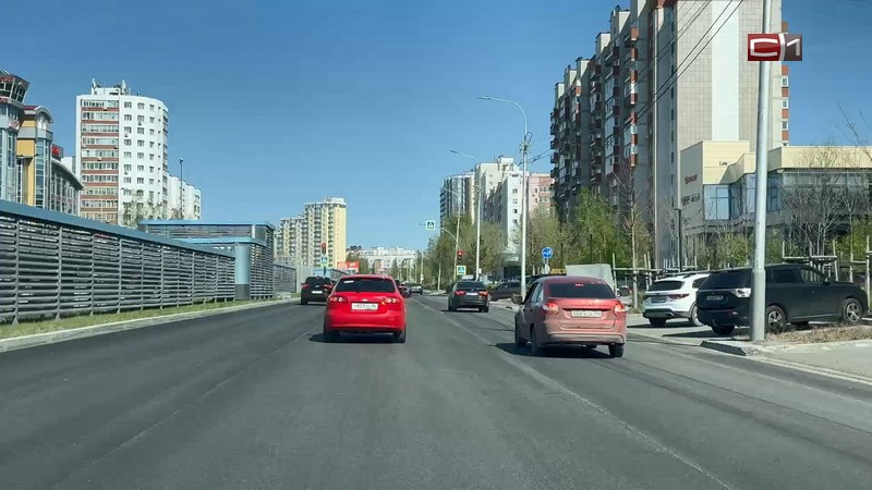 За ночь отремонтировали участок дороги на Пролетарском проспекте в Сургуте