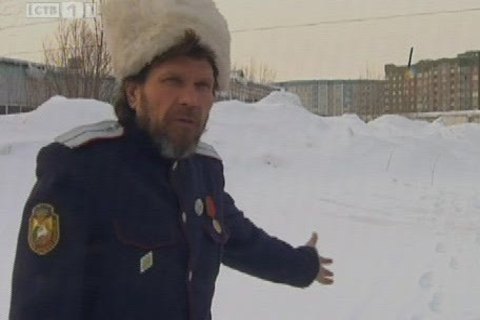 Представитель донского казачества приехал в Сургут, чтобы посидеть в сугробе