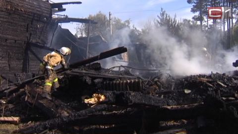 На месте сгоревшего дома в Солнечном нашли труп
