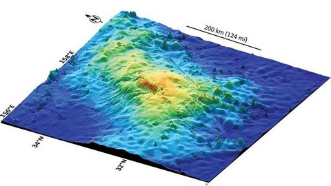 В Тихом океане открыли самый большой вулкан на Земле. Размер «монстра» сопоставим со всей  Британией