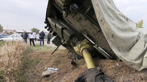 В Омске уже второй раз за месяц участником ДТП стал танк