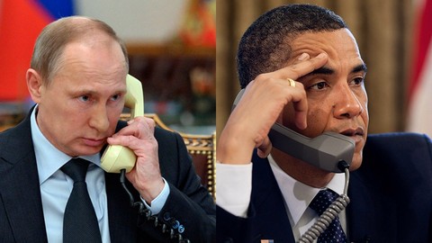 «Откровенный и деловой» разговор по телефону. Путин и Обама обсудили ситуацию на Украине и в Сирии